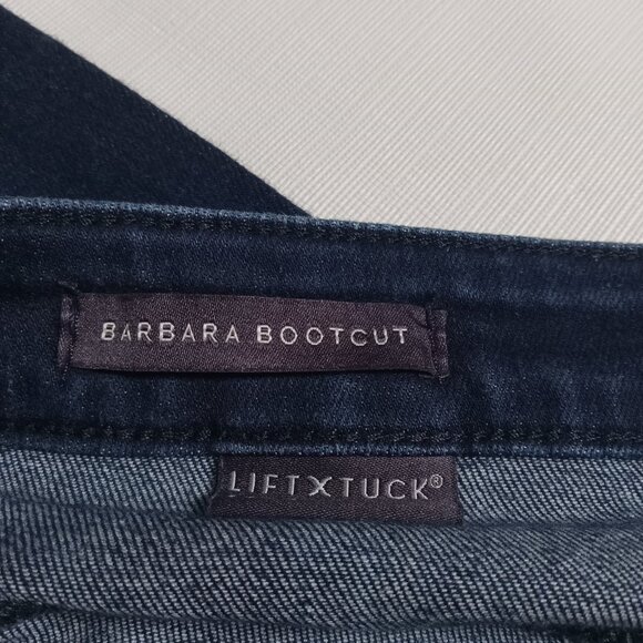 NYDJ Dark Denim Wash Barbara Bootcut Extra Long LiftXTuck Tech Jeans Women's 12 - Picture 4 of 12